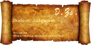 Dudics Zsigmond névjegykártya