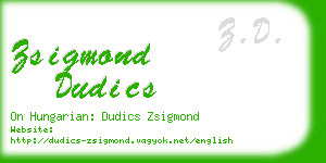 zsigmond dudics business card